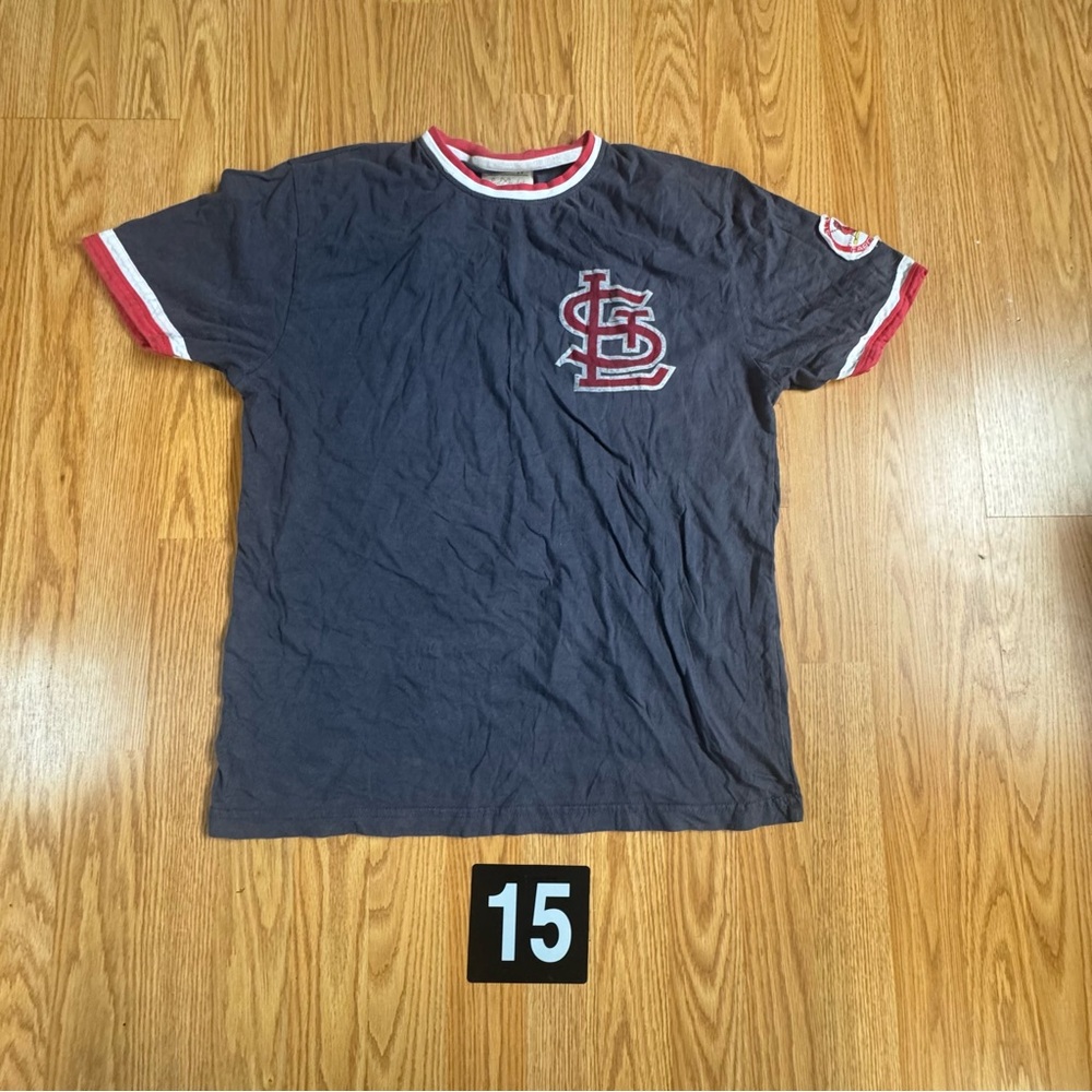 Men’s St Louis Cardinals Navy T-Shirt with Red and White Accents M
